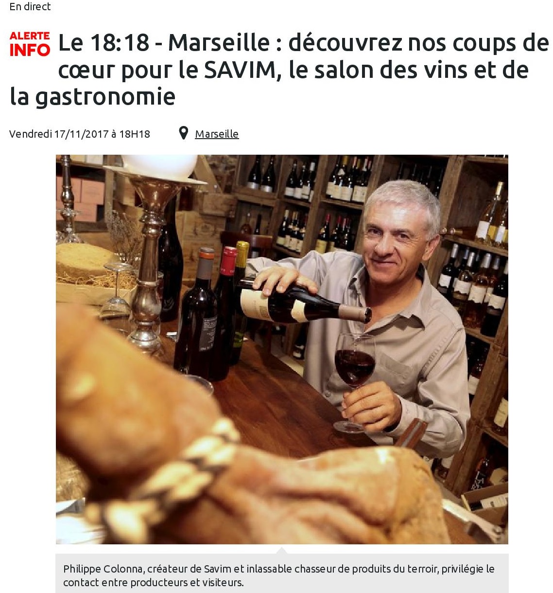 Marseille : découvrez nos coups de cœur pour le SAVIM, le salon des vins et de la gastronomie